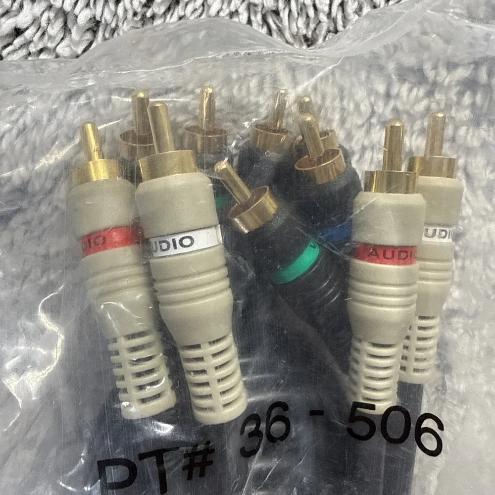6' Premium 5-Wire Molded Component Video Audio Cable HDTV DVD AV RCA Gold Plated
